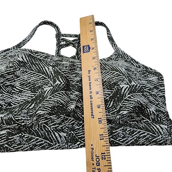 NWT All In Motion Low Support Sports Bra L Olive Green Ladder Back Yoga Gym - Picture 9 of 9
